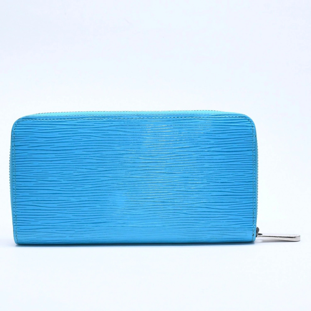 LOUIS VUITTON Zippy Wallet Long Epi Leather Turquoise Blue